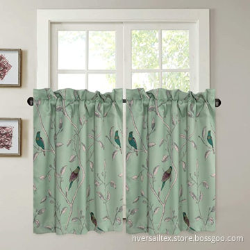 Ultra Soft Textured Kitchen Windows Rod Pocket Curtains